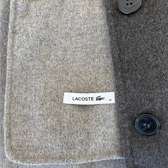 Lacoste Jackets & Blazers - Lacoste Two-Tone Gray Wool Coat — Light Gray & Dark Gray
